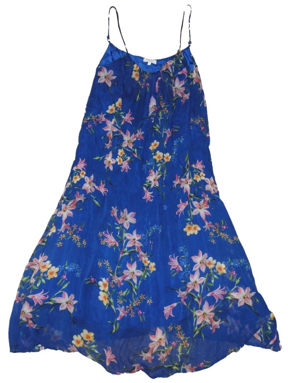 Ghost London Maddy Floral Print Spaghetti Strap Midi Dress Size Small